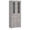 vidaXL Skř&iacute;ň highboard &scaron;ed&aacute; sonoma 69,5 x 34 x 180 cm kompozitn&iacute; dřevo