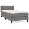 vidaXL Box spring postel s matrac&iacute; tmavě &scaron;ed&aacute; 100 x 200 cm textil