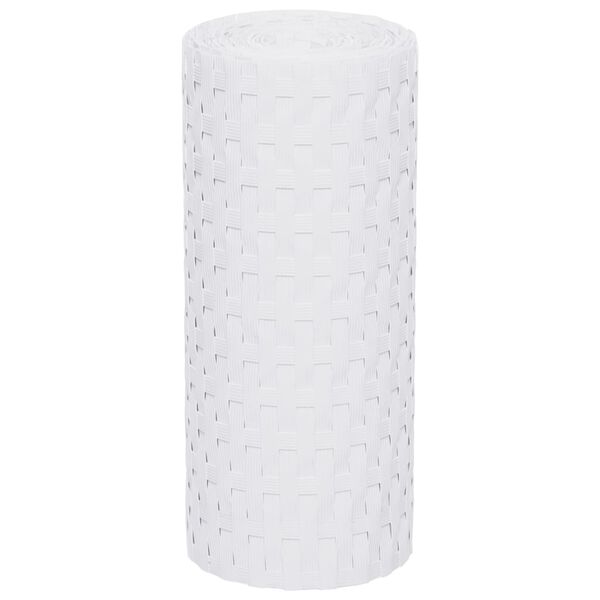 vidaXL Balkonov&eacute; z&aacute;stěny 10 ks b&iacute;l&eacute; 255 x 19 cm polyratan