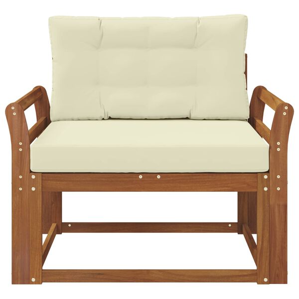 vidaXL Venkovn&iacute; středn&iacute; pohovka Masivn&iacute; ak&aacute;tov&eacute; dřevo Př&iacute;rodn&iacute;