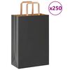 vidaXL Pap&iacute;rov&eacute; s&aacute;čky 250 ks s uchy čern&eacute; 21x11x31 cm