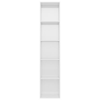 vidaXL Knihovna bílá s vysokým leskem 40 x 30 x 189 cm dřevotříska