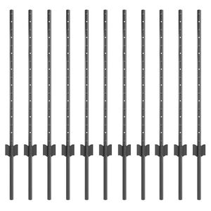 vidaXL Zabudovan&yacute; plotov&yacute; sloupek 11 pcs &Scaron;ed&aacute; 120 cm