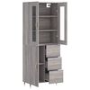 vidaXL Skř&iacute;ň highboard &scaron;ed&aacute; sonoma 69,5 x 34 x 180 cm kompozitn&iacute; dřevo