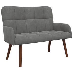 vidaXL Sofa pro dvě osoby Tmavě &scaron;ed&aacute; 115 x 61 x 87 cm Samet