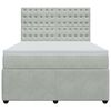 vidaXL Box spring postel s matrac&iacute; světle &scaron;ed&aacute; 140x190 cm samet