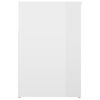 vidaXL Lavice s botníkem bílá vysoký lesk 80x30x45 cm kompozitní dřevo