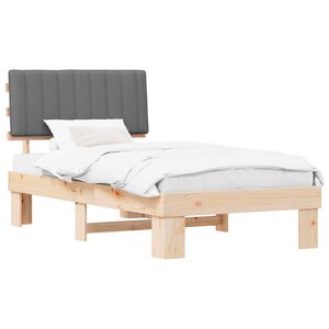 vidaXL R&aacute;m postele s čalouněn&yacute;m čelem s čelo Světle &scaron;ed&aacute; 100 x 200 cm