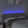 vidaXL Čelo postele s LED světle šedé 144 x 7 x 78/88 cm textil