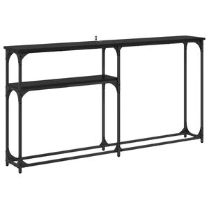 vidaXL Konsole Čern&yacute; dub 146 x 22.5 x 75 cm Kompozitn&iacute; dřevo