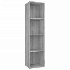 vidaXL Knihovna / TV skř&iacute;ňka &scaron;ed&aacute; sonoma 36x30x143 cm kompozitn&iacute; dřevo