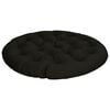 vidaXL Pol&scaron;t&aacute;ř na papasan VIANEN 100% polyester Čern&aacute; &Oslash; 100 x 12 cm