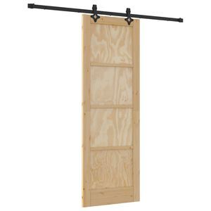 vidaXL Posuvn&eacute; dveře Přirozen&aacute; a čern&aacute; 73,5 x 211 cm