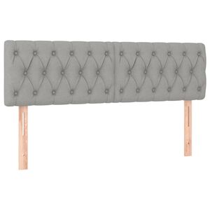 vidaXL Čela postele světle &scaron;ed&aacute; 160x7x78/88 cm l&aacute;tka