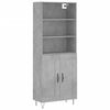 vidaXL Skř&iacute;ň highboard betonově &scaron;ed&aacute; 69,5x34x180 cm kompozitn&iacute; dřevo