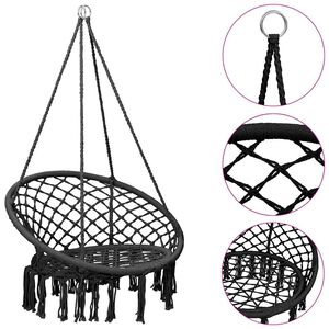 vidaXL Z&aacute;věsn&eacute; houpac&iacute; křeslo 80 cm antracitov&eacute;