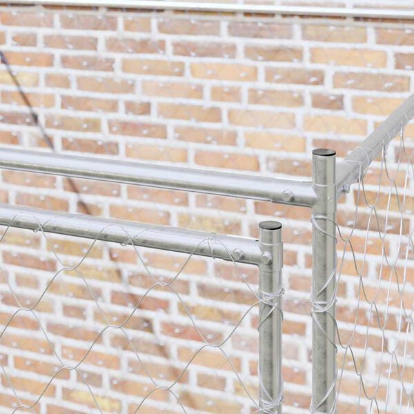 vidaXL Klec pro psa Stř&iacute;brn&aacute; 200 x 200 x 200 cm Pozinkovan&aacute; ocel