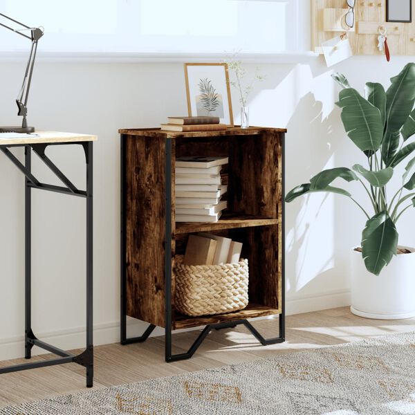 vidaXL Knihovna kouřový dub 50 x 31 x 74,5 cm kompozitní dřevo