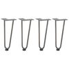 vidaXL Nohy na konferenční stolek ve tvaru vlásenky 4 ks, přírodní ocel, 30 cm, masivní ocel