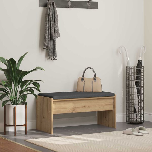 vidaXL Chodbičkov&aacute; lavice s pol&scaron;t&aacute;řem Artisanov&yacute; dub 83 x 38 x 40 cm