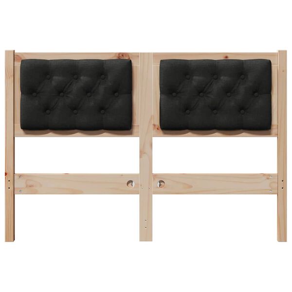 vidaXL Čelo postele Jin&yacute; Hnědo-čern&aacute; 120 cm Masivn&iacute; borovicov&eacute; dřevo