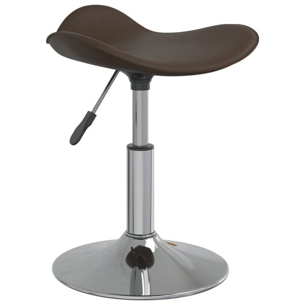 vidaXL J&iacute;deln&iacute; židle 2 ks hněd&eacute; chromovan&aacute; ocel a uměl&aacute; kůže