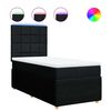 vidaXL Box spring postel s matrac&iacute; čern&aacute; 90x190 cm textil