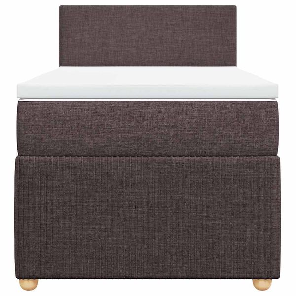 vidaXL Box spring postel s matrac&iacute; tmavě hněd&aacute; 90x190 cm textil