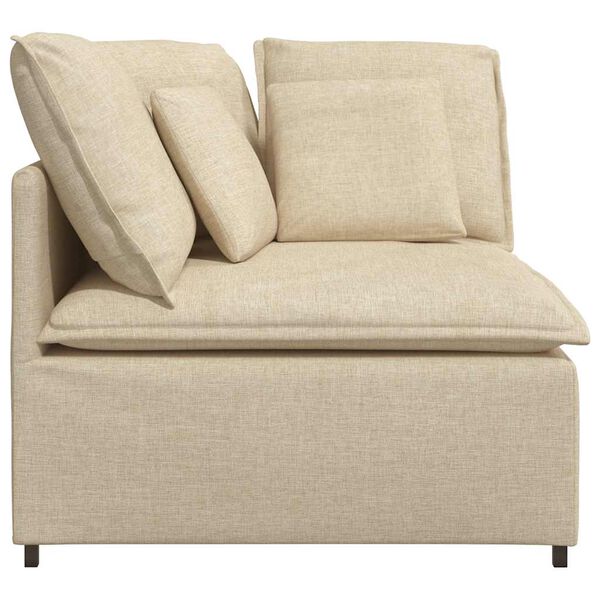 vidaXL Modul&aacute;rn&iacute; rohov&aacute; pohovka s pol&scaron;t&aacute;ři kr&eacute;mov&aacute; 100 cm