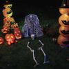 vidaXL Halloween kostlivec B&iacute;l&aacute; 45,5 x 13 cm Plast