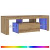 vidaXL TV stolek s LED dub artisan 120 x 36,5 x 40 cm kompozitn&iacute; dřevo