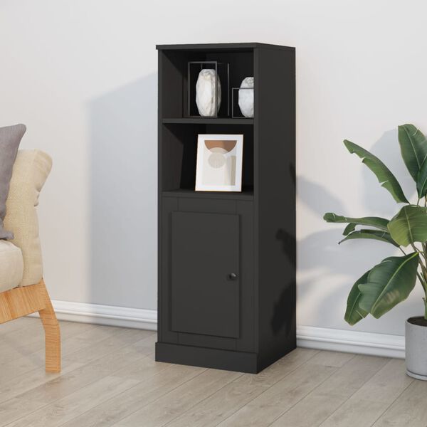 vidaXL Skř&iacute;ň highboard čern&aacute; 36 x 35,5 x 103,5 kompozitn&iacute; dřevo