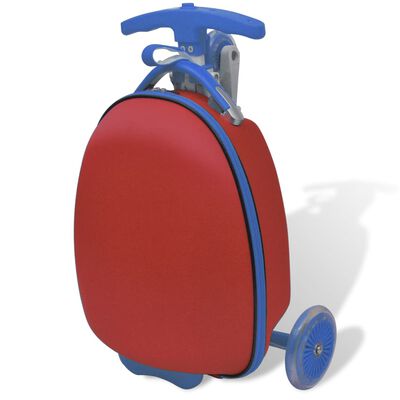 vidaXL Koloběžka s kufříkem pro děti červená