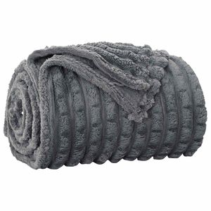 vidaXL Plažov&aacute; deka Tmavě &scaron;ed&aacute; 200 x 150 cm 0.78 kg Fleece