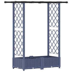 vidaXL Vyv&yacute;&scaron;en&yacute; z&aacute;hon s trel&aacute;ž&iacute; a střechou &Scaron;ed&aacute; 122,5 x 40 x 121 cm PP