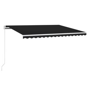vidaXL Ručně zatahovac&iacute; mark&yacute;za 400 x 350 cm antracitov&aacute;