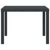 vidaXL Zahradní jídelní stůl Antracit 100 x 100 x 73 cm polyratan