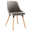 323052 vidaXL Dining Chairs 2 pcs Light Grey Velvet