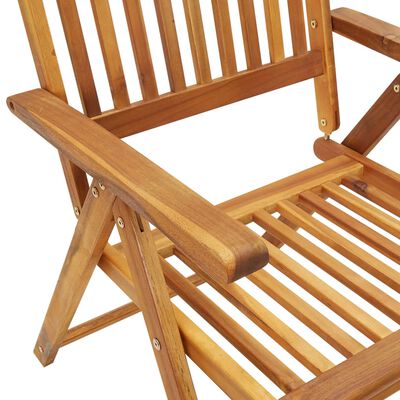 vidaXL Zahradní polohovací židle 2 ks masivní akáciové dřevo