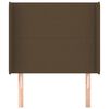 vidaXL Čelo postele typu u&scaron;&aacute;k tmavě hněd&eacute; 103x16x118/128 cm textil