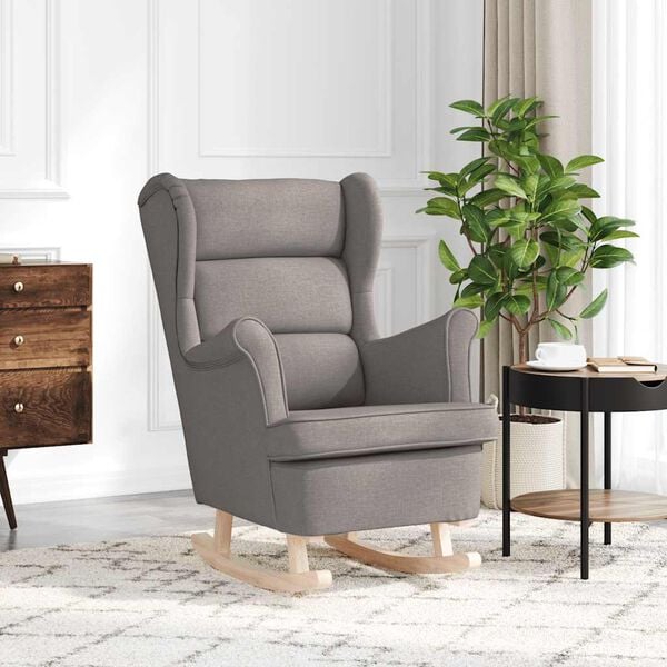 vidaXL Houpac&iacute; křeslo taupe 74 x 90 x 102 cm textil