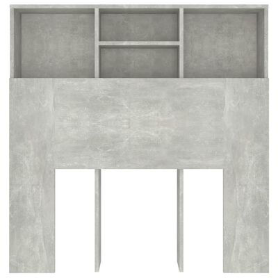 vidaXL Čelo postele s úložným prostorem betonově šedé 100x19x103,5 cm