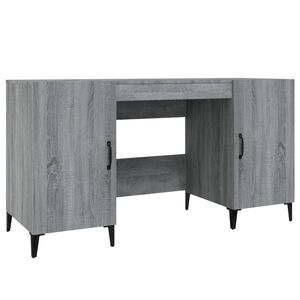 vidaXL Psac&iacute; stůl &scaron;ed&yacute; sonoma 140 x 50 x 75 cm kompozitn&iacute; dřevo