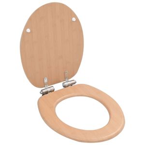 vidaXL WC sed&aacute;tko s funkc&iacute; pomal&eacute;ho skl&aacute;pěn&iacute; MDF motiv bambusu