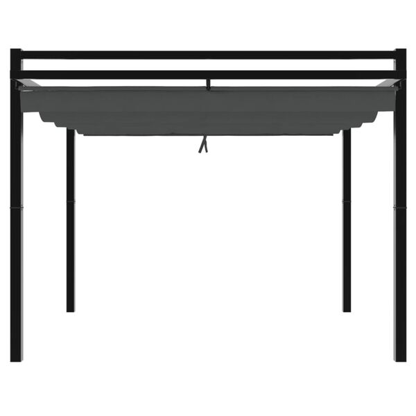 vidaXL Zahradní altán se zatahovací střechou antracitový 3 x 3 hliník