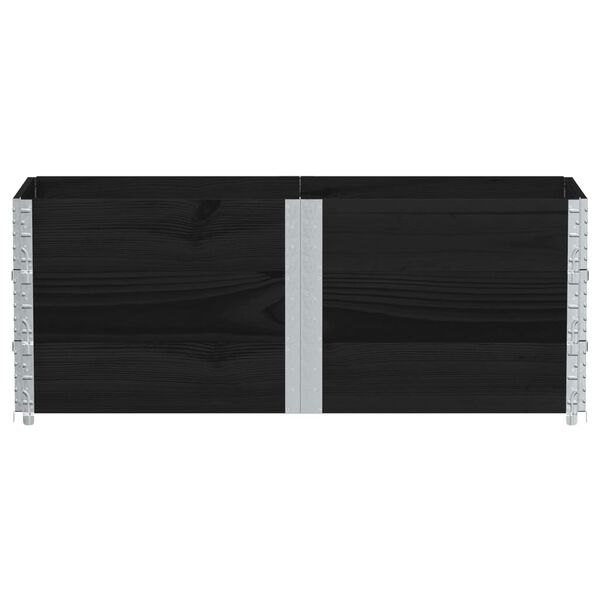 vidaXL Paletov&eacute; n&aacute;stavce 3 ks čern&eacute; 150 x 50 cm masivn&iacute; borov&eacute; dřevo
