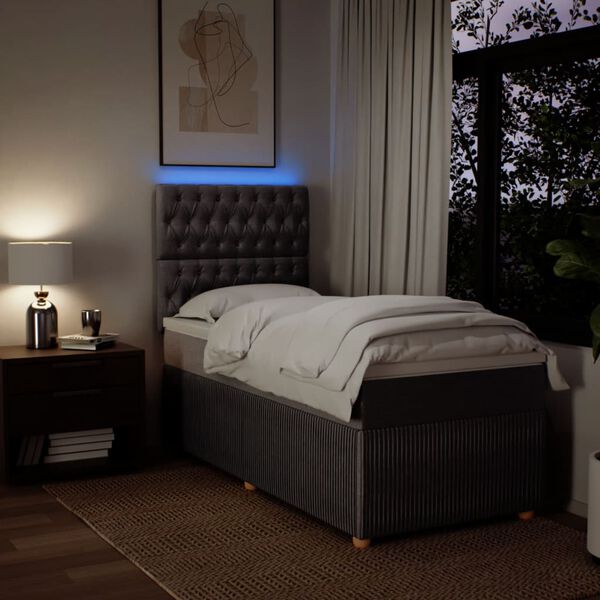 vidaXL Box spring postel s matrac&iacute; taupe 90x200 cm textil