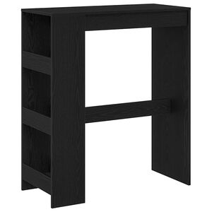 vidaXL Barov&yacute; stůl s reg&aacute;ly čern&yacute; dub 90 x 40 x 103,5 cm, konstrukčn&iacute; dřevo