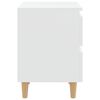 vidaXL Noční stolky s nohami z masivní borovice 2 ks bílé 40x35x50 cm