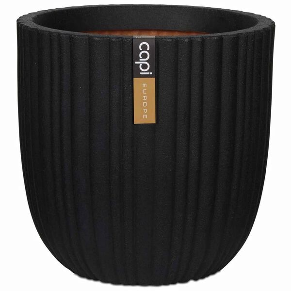Capi Kulatý květináč Urban Tube 43 x 41 cm černý KBLT933